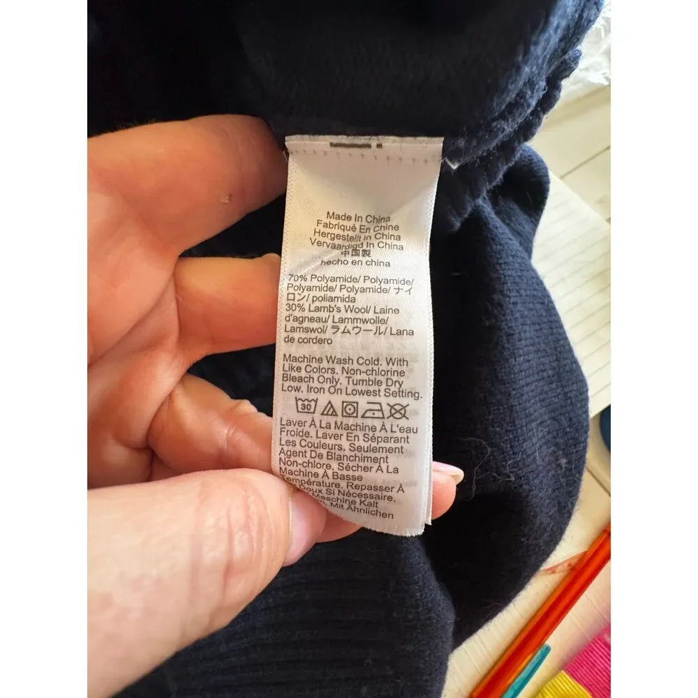 Men's J.Crew XXL Navy Blue Crewneck Sweater Nautical Work Wear - Picture 7 of 7